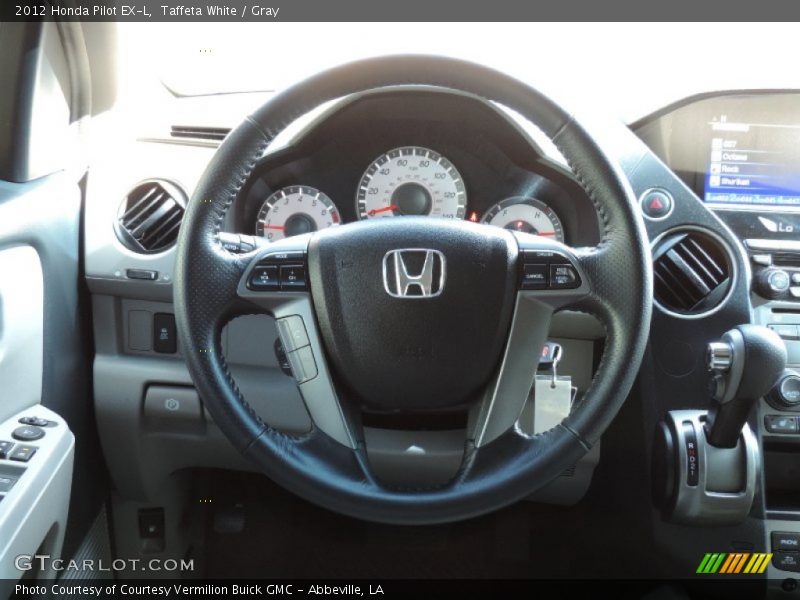 Taffeta White / Gray 2012 Honda Pilot EX-L