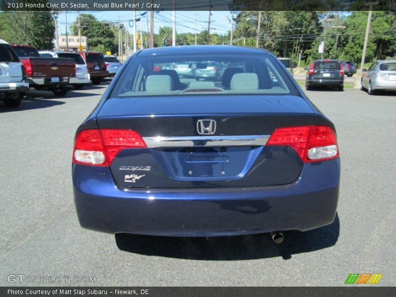 Royal Blue Pearl / Gray 2010 Honda Civic EX Sedan