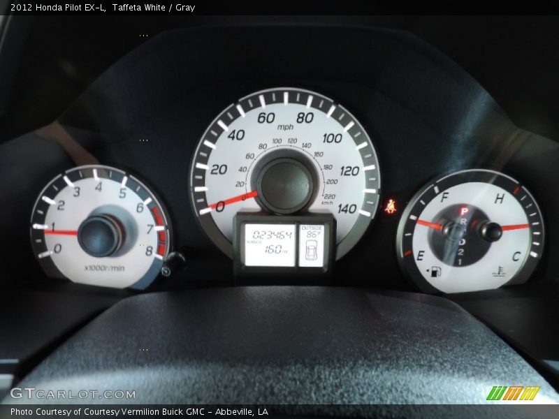 Taffeta White / Gray 2012 Honda Pilot EX-L