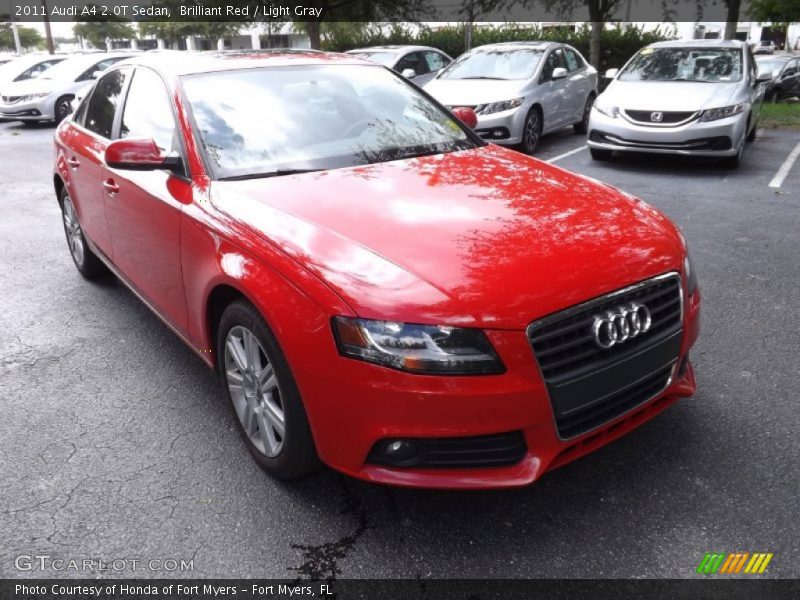 Brilliant Red / Light Gray 2011 Audi A4 2.0T Sedan