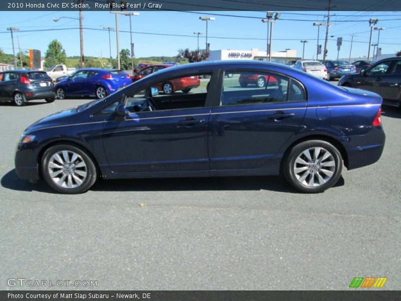 Royal Blue Pearl / Gray 2010 Honda Civic EX Sedan