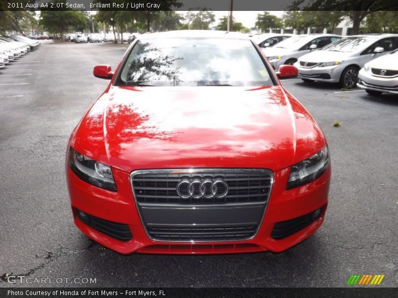 Brilliant Red / Light Gray 2011 Audi A4 2.0T Sedan