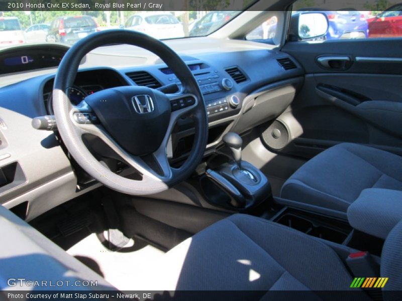 Royal Blue Pearl / Gray 2010 Honda Civic EX Sedan