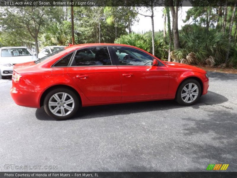 Brilliant Red / Light Gray 2011 Audi A4 2.0T Sedan