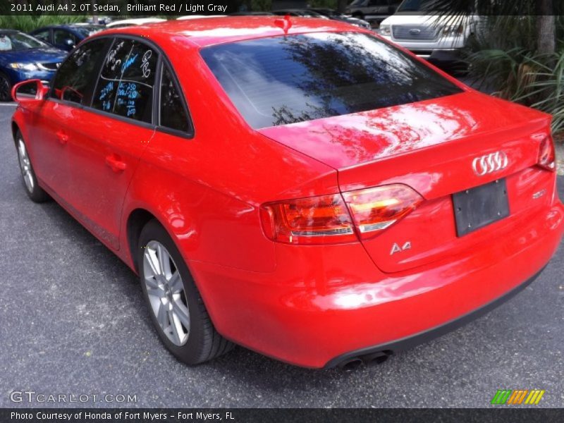 Brilliant Red / Light Gray 2011 Audi A4 2.0T Sedan