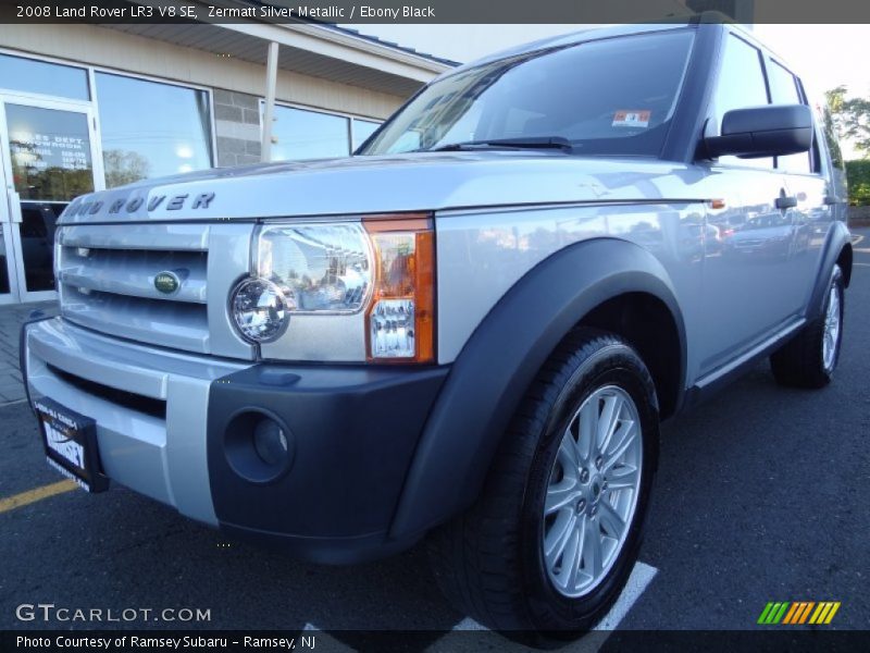 Zermatt Silver Metallic / Ebony Black 2008 Land Rover LR3 V8 SE
