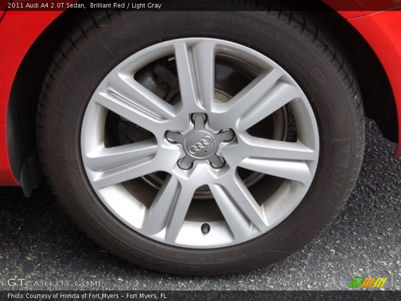 Brilliant Red / Light Gray 2011 Audi A4 2.0T Sedan