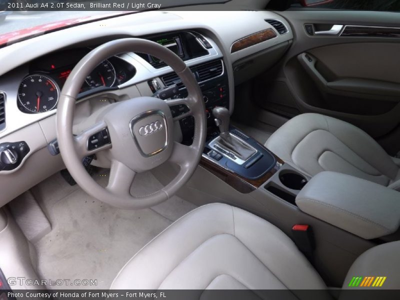 Brilliant Red / Light Gray 2011 Audi A4 2.0T Sedan
