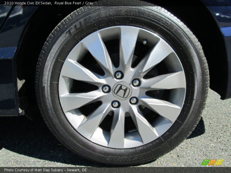 Royal Blue Pearl / Gray 2010 Honda Civic EX Sedan