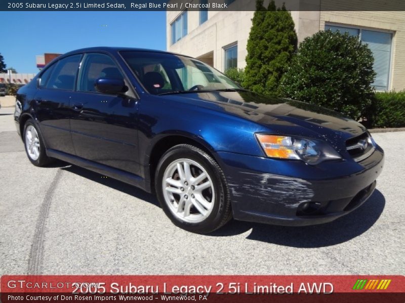 Regal Blue Pearl / Charcoal Black 2005 Subaru Legacy 2.5i Limited Sedan