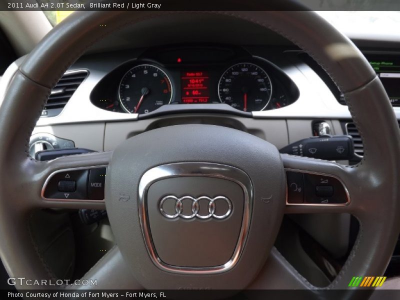 Brilliant Red / Light Gray 2011 Audi A4 2.0T Sedan