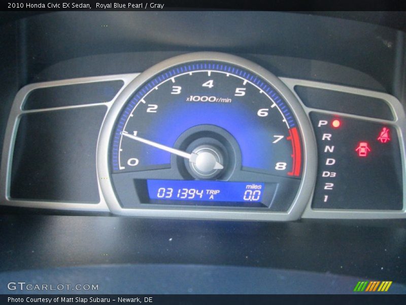 Royal Blue Pearl / Gray 2010 Honda Civic EX Sedan