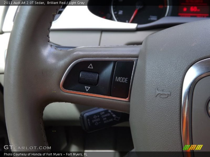 Brilliant Red / Light Gray 2011 Audi A4 2.0T Sedan
