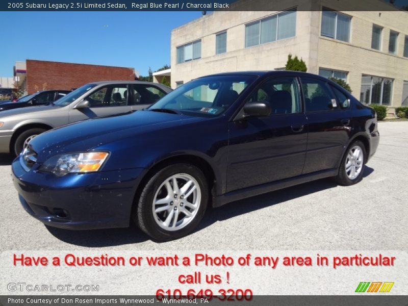 Regal Blue Pearl / Charcoal Black 2005 Subaru Legacy 2.5i Limited Sedan