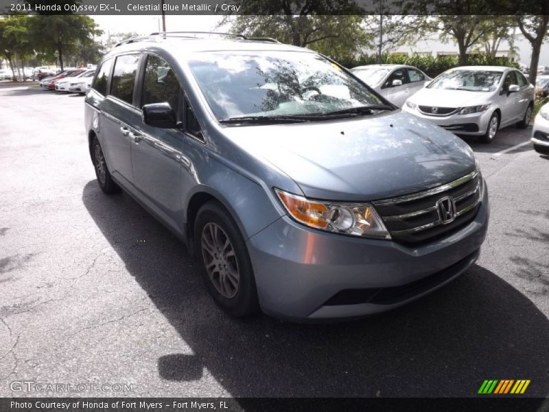Celestial Blue Metallic / Gray 2011 Honda Odyssey EX-L