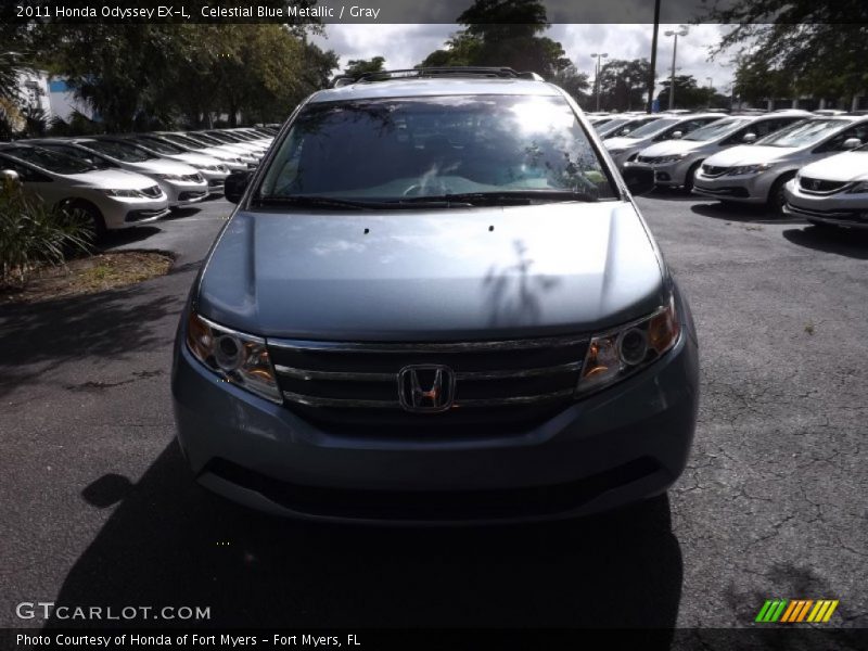 Celestial Blue Metallic / Gray 2011 Honda Odyssey EX-L