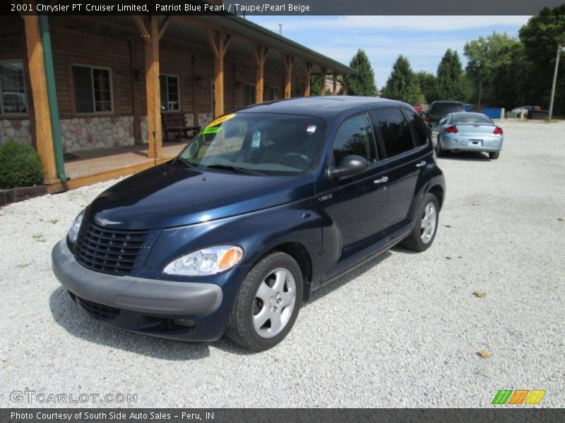 Patriot Blue Pearl / Taupe/Pearl Beige 2001 Chrysler PT Cruiser Limited