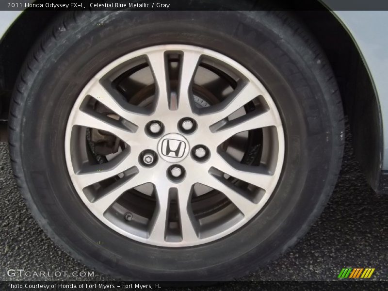 Celestial Blue Metallic / Gray 2011 Honda Odyssey EX-L