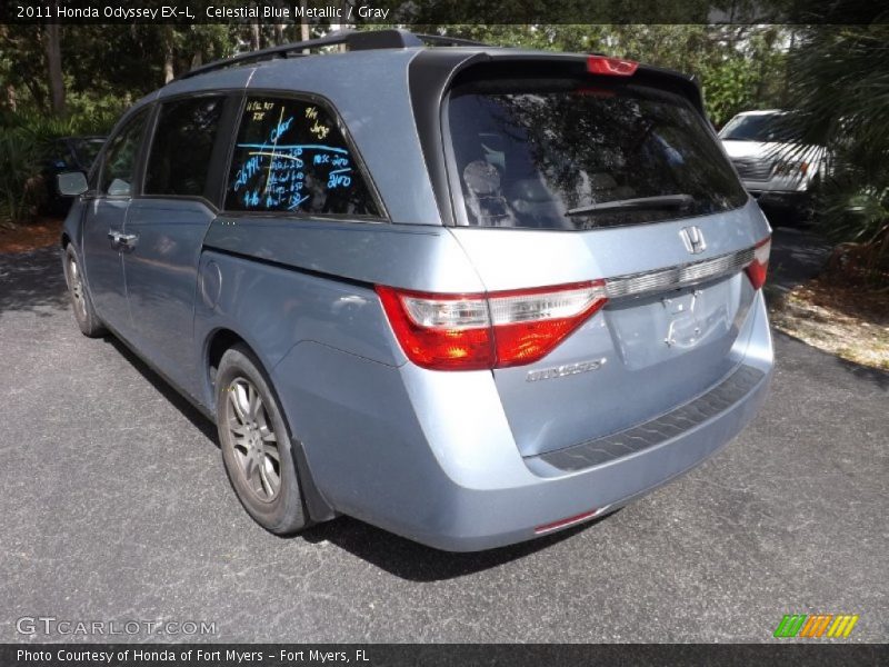 Celestial Blue Metallic / Gray 2011 Honda Odyssey EX-L