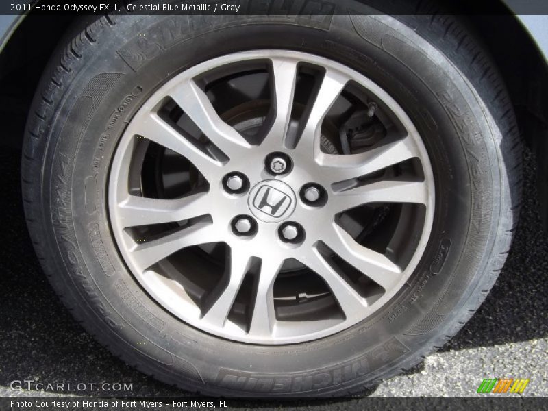 Celestial Blue Metallic / Gray 2011 Honda Odyssey EX-L