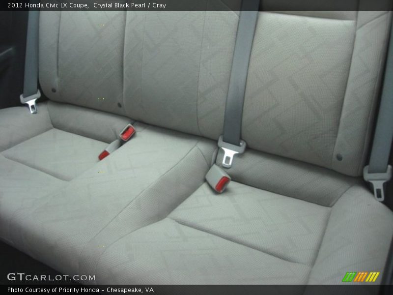 Crystal Black Pearl / Gray 2012 Honda Civic LX Coupe