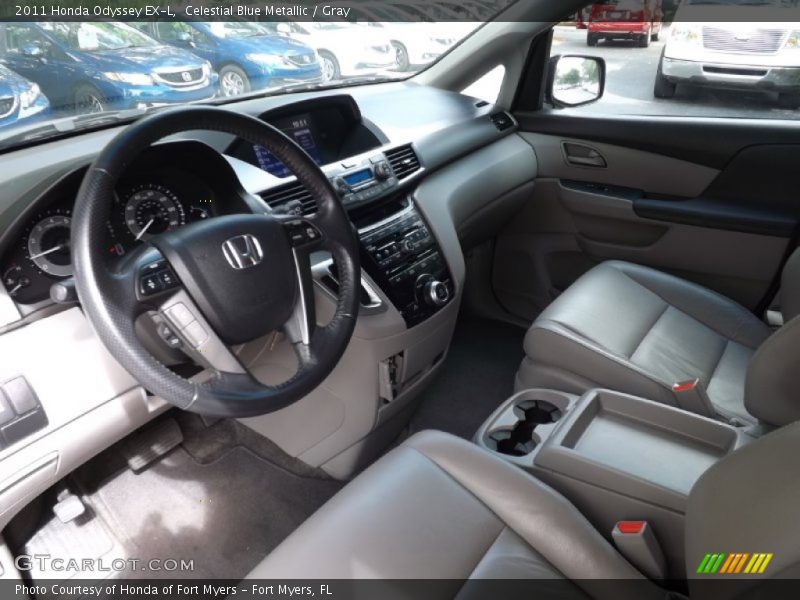 Celestial Blue Metallic / Gray 2011 Honda Odyssey EX-L