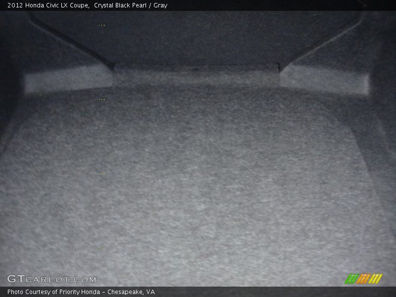 Crystal Black Pearl / Gray 2012 Honda Civic LX Coupe