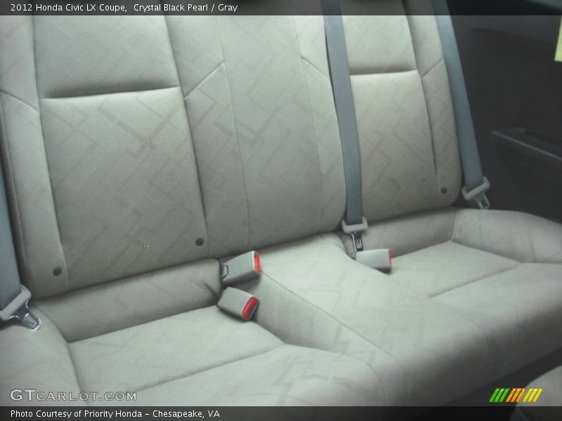 Crystal Black Pearl / Gray 2012 Honda Civic LX Coupe