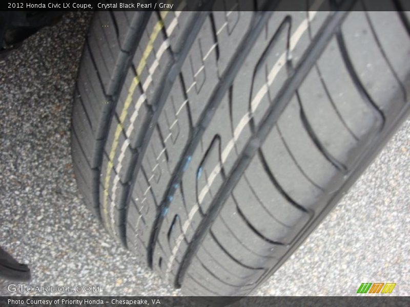 Crystal Black Pearl / Gray 2012 Honda Civic LX Coupe