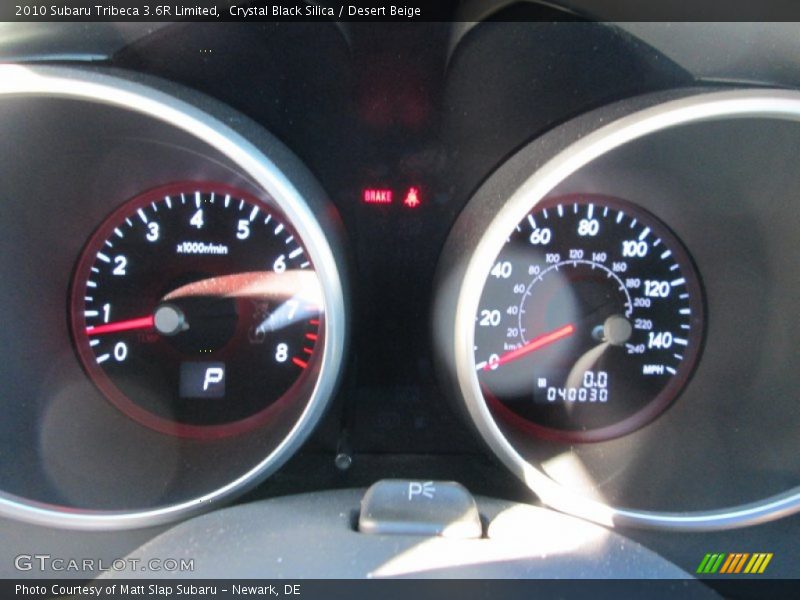 Crystal Black Silica / Desert Beige 2010 Subaru Tribeca 3.6R Limited
