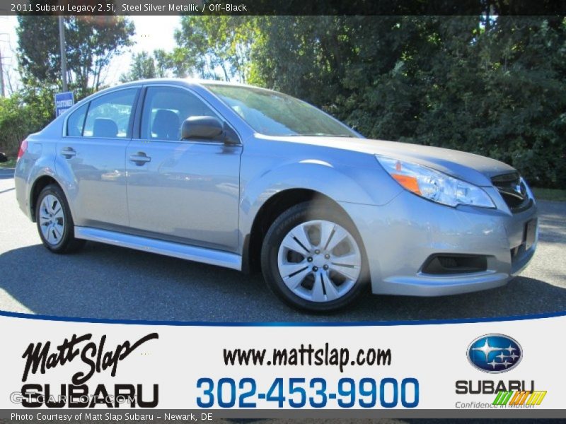 Steel Silver Metallic / Off-Black 2011 Subaru Legacy 2.5i