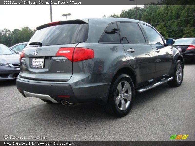 Sterling Gray Metallic / Taupe 2008 Acura MDX Sport