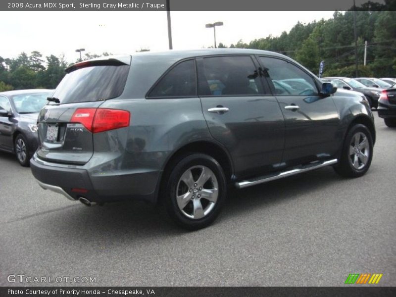Sterling Gray Metallic / Taupe 2008 Acura MDX Sport