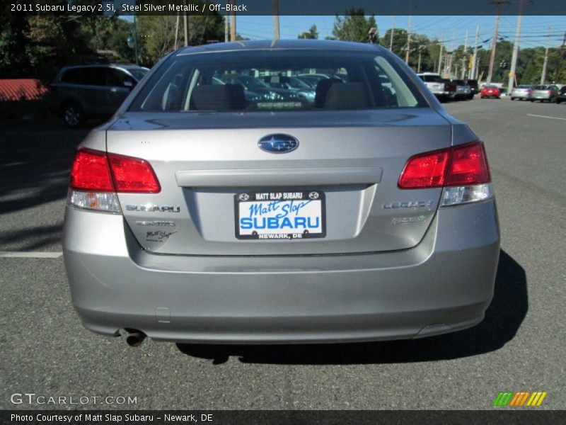 Steel Silver Metallic / Off-Black 2011 Subaru Legacy 2.5i