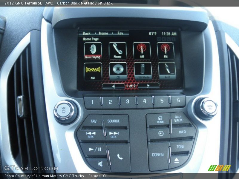 Carbon Black Metallic / Jet Black 2012 GMC Terrain SLT AWD