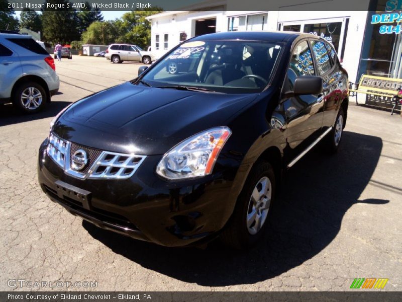 Wicked Black / Black 2011 Nissan Rogue S AWD