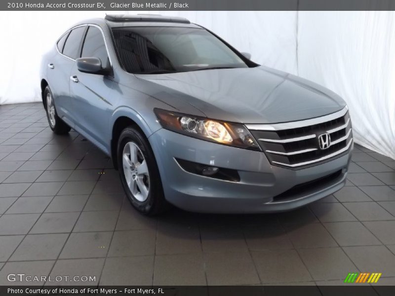 Glacier Blue Metallic / Black 2010 Honda Accord Crosstour EX