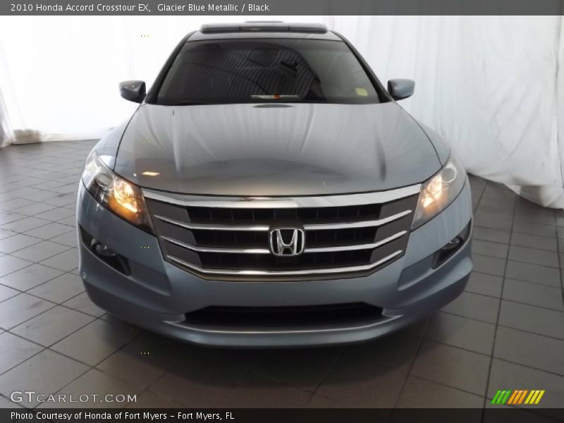 Glacier Blue Metallic / Black 2010 Honda Accord Crosstour EX