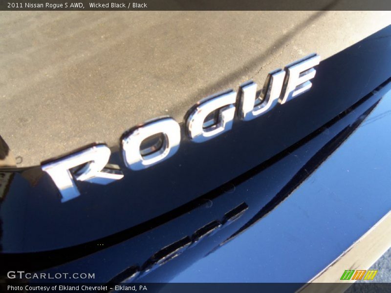 Wicked Black / Black 2011 Nissan Rogue S AWD