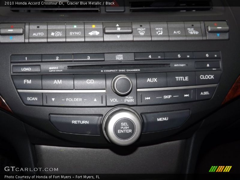 Glacier Blue Metallic / Black 2010 Honda Accord Crosstour EX