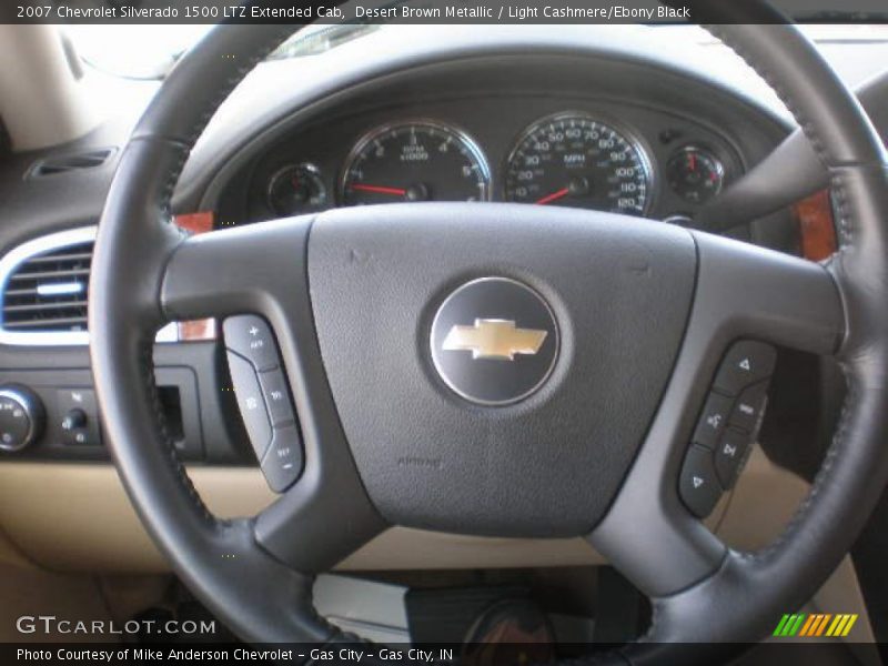 Desert Brown Metallic / Light Cashmere/Ebony Black 2007 Chevrolet Silverado 1500 LTZ Extended Cab