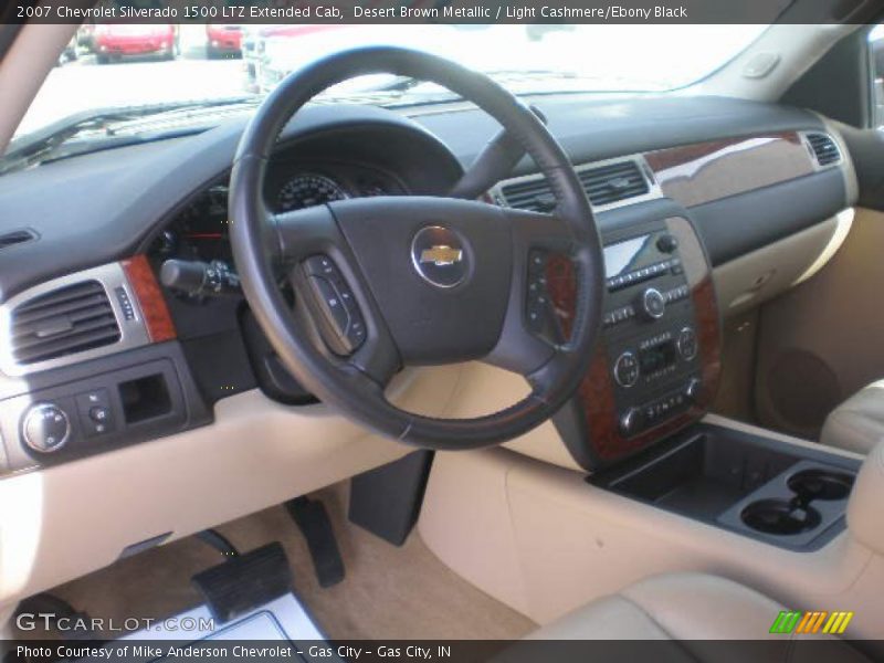 Desert Brown Metallic / Light Cashmere/Ebony Black 2007 Chevrolet Silverado 1500 LTZ Extended Cab