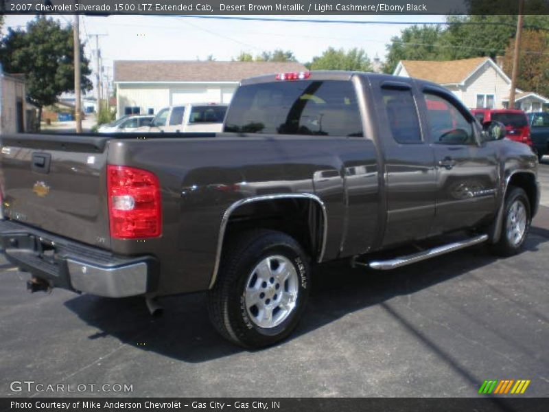 Desert Brown Metallic / Light Cashmere/Ebony Black 2007 Chevrolet Silverado 1500 LTZ Extended Cab