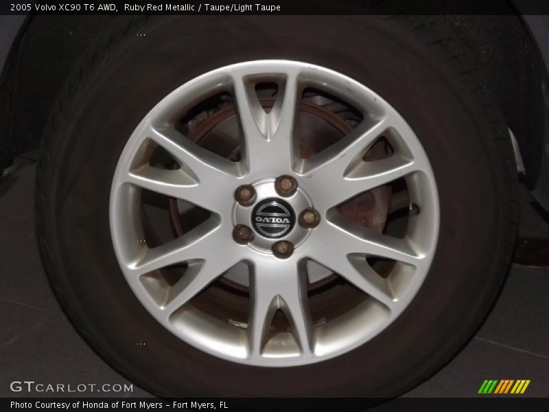 Ruby Red Metallic / Taupe/Light Taupe 2005 Volvo XC90 T6 AWD