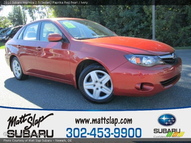 Paprika Red Pearl / Ivory 2010 Subaru Impreza 2.5i Sedan