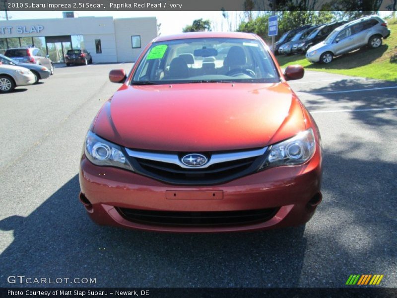 Paprika Red Pearl / Ivory 2010 Subaru Impreza 2.5i Sedan