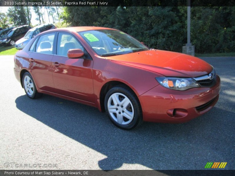 Paprika Red Pearl / Ivory 2010 Subaru Impreza 2.5i Sedan