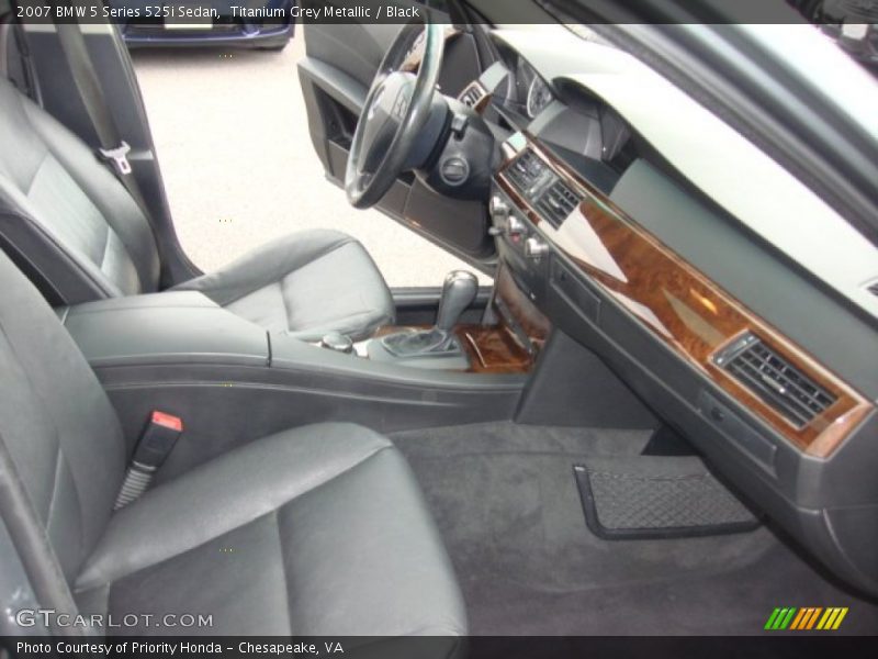 Titanium Grey Metallic / Black 2007 BMW 5 Series 525i Sedan