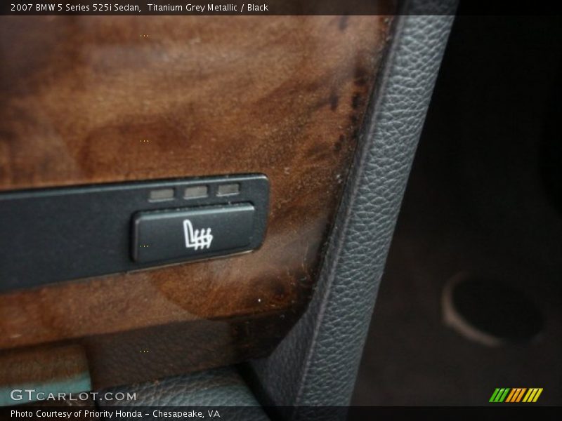 Titanium Grey Metallic / Black 2007 BMW 5 Series 525i Sedan