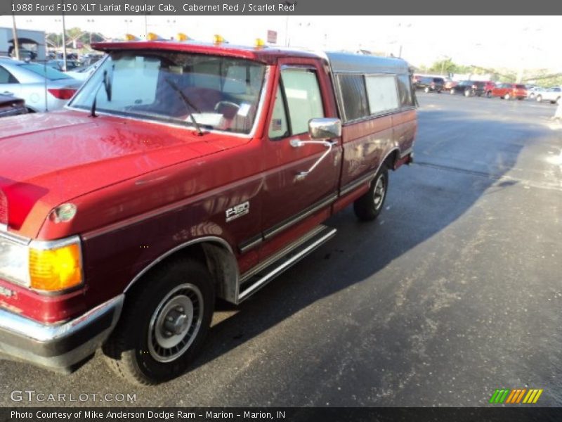 Cabernet Red / Scarlet Red 1988 Ford F150 XLT Lariat Regular Cab